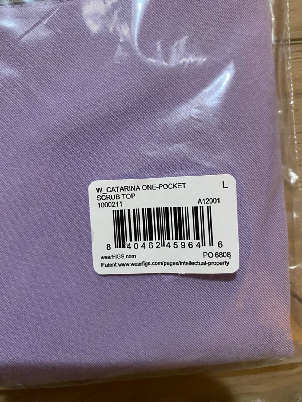 Figs Lavender Catarina One-Pocket Scrub Top - Picture 2 of 2